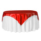Taffeta Table Overlay Topper 72"x72" Square - Red - CV Linens