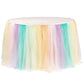 Tulle Tutu 17ft Table Skirt - Pastel Rainbow - CV Linens