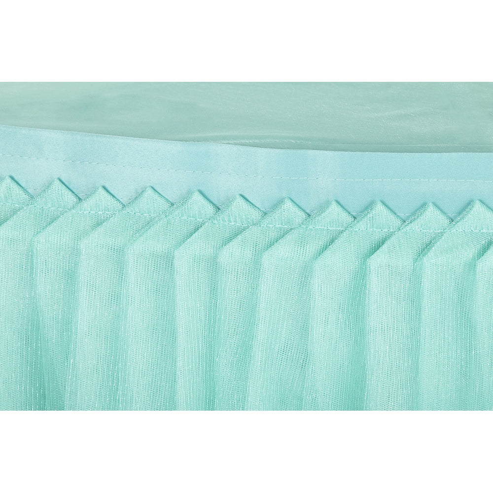 Tulle Tutu 17ft Table Skirt - Turquoise - CV Linens