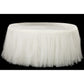 Tulle Tutu 14ft Table Skirt - Ivory - CV Linens