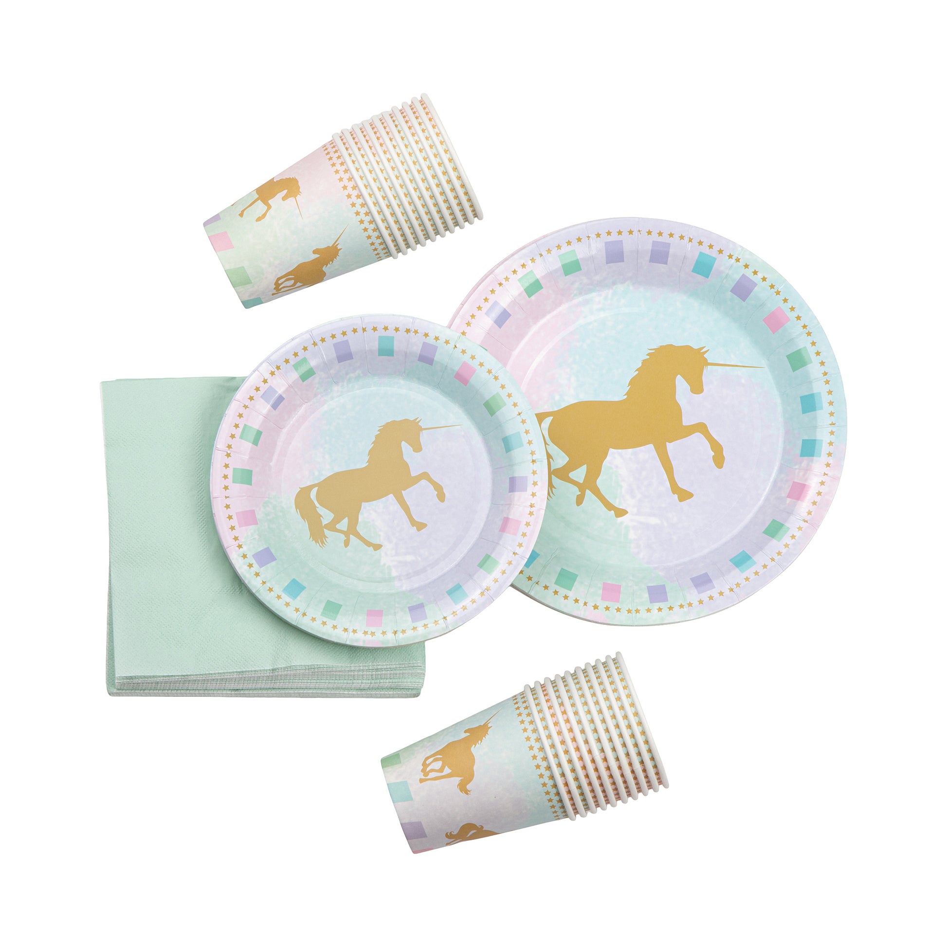 Unicorn Tableware Kit for 20 Guests