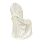 Universal Satin Self Tie Chair Cover - Ivory - CV Linens