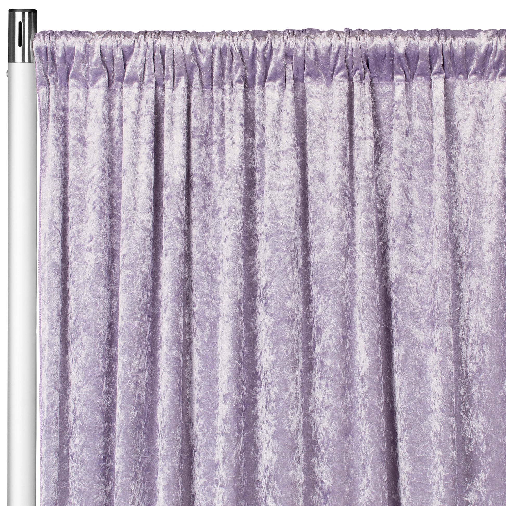 Velvet 8ft H x 52" W Drape/Backdrop Curtain Panel - Wisteria - CV Linens
