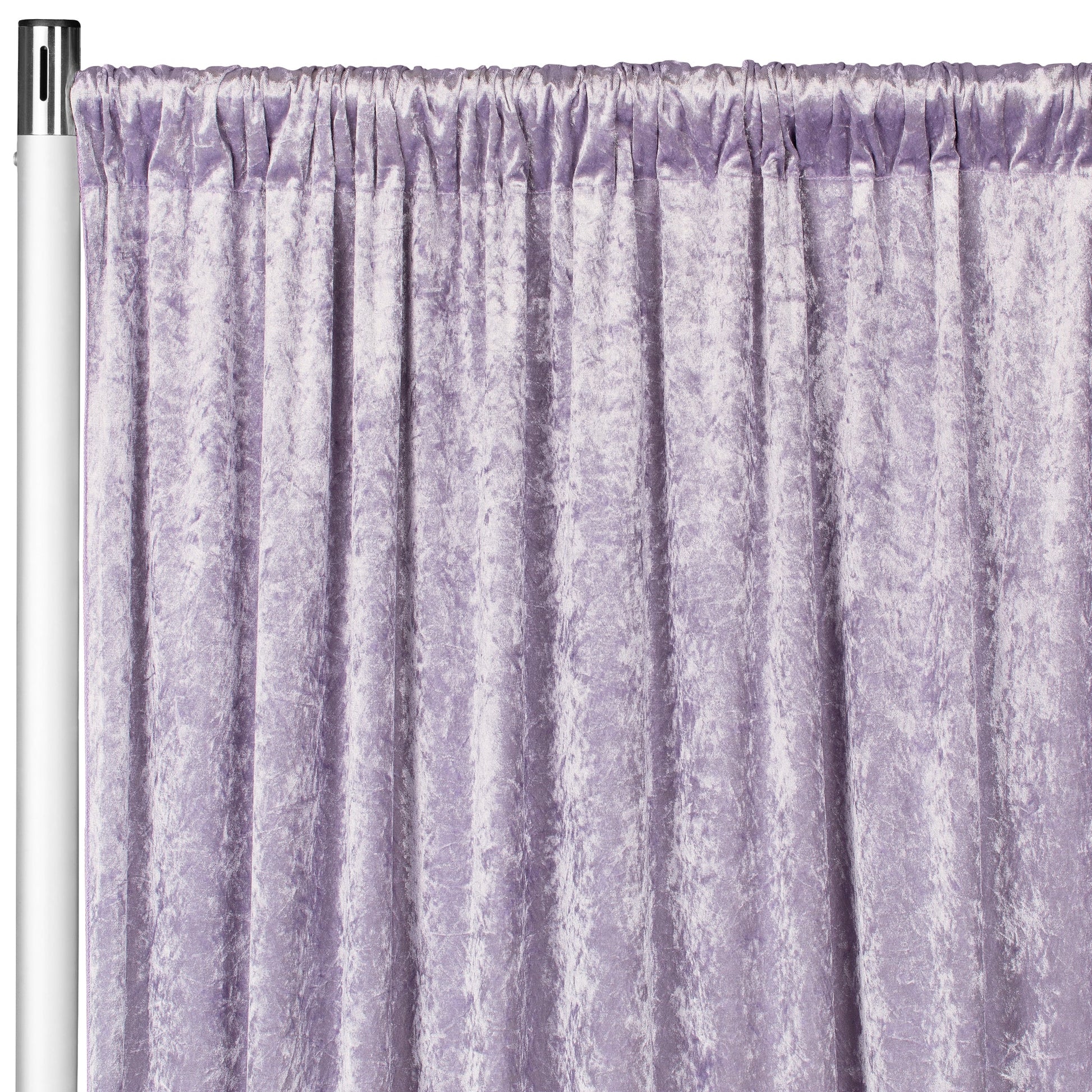 Velvet 12ft H x 52" W Drape/Backdrop Curtain Panel - Wisteria