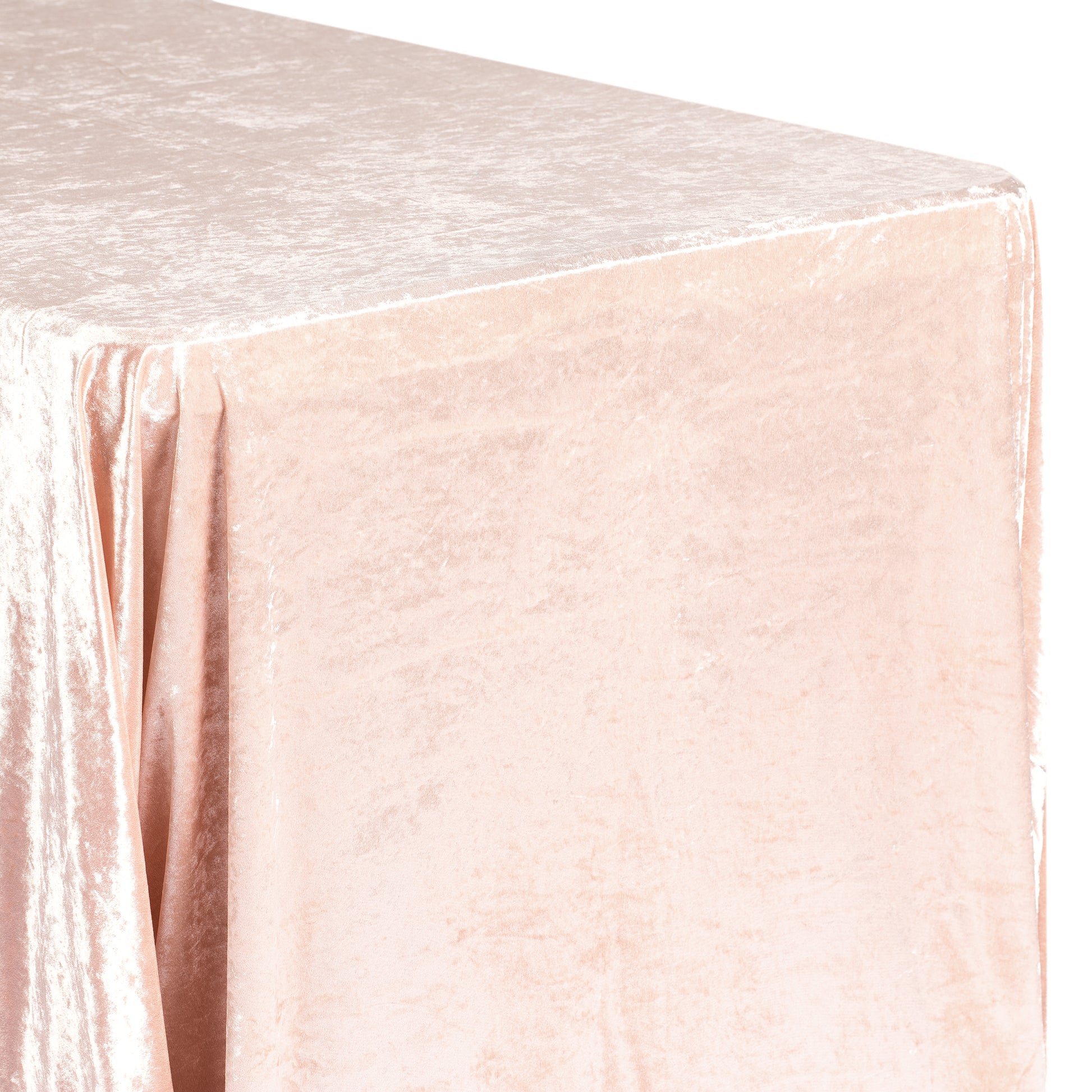 Velvet 90"x132" Rectangular Tablecloth - Blush/Rose Gold - CV Linens