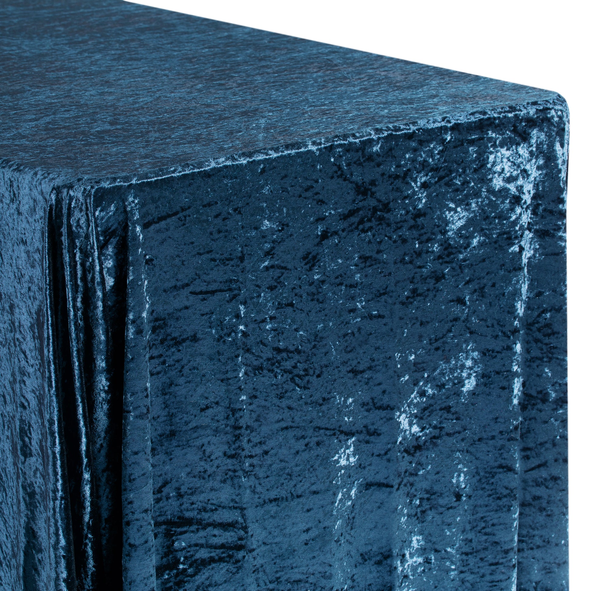 Velvet 90"x132" Rectangular Tablecloth - Navy Blue - CV Linens
