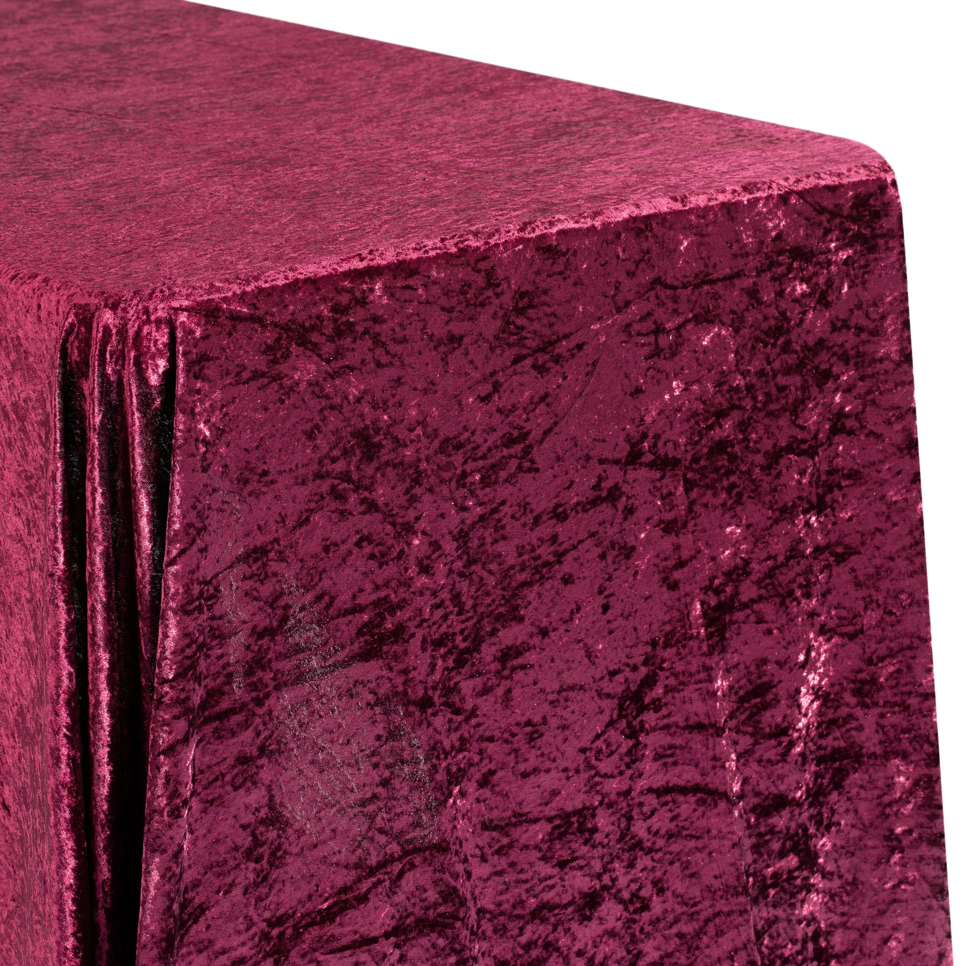 Velvet 90"x156" Rectangular Tablecloth - Burgundy - CV Linens