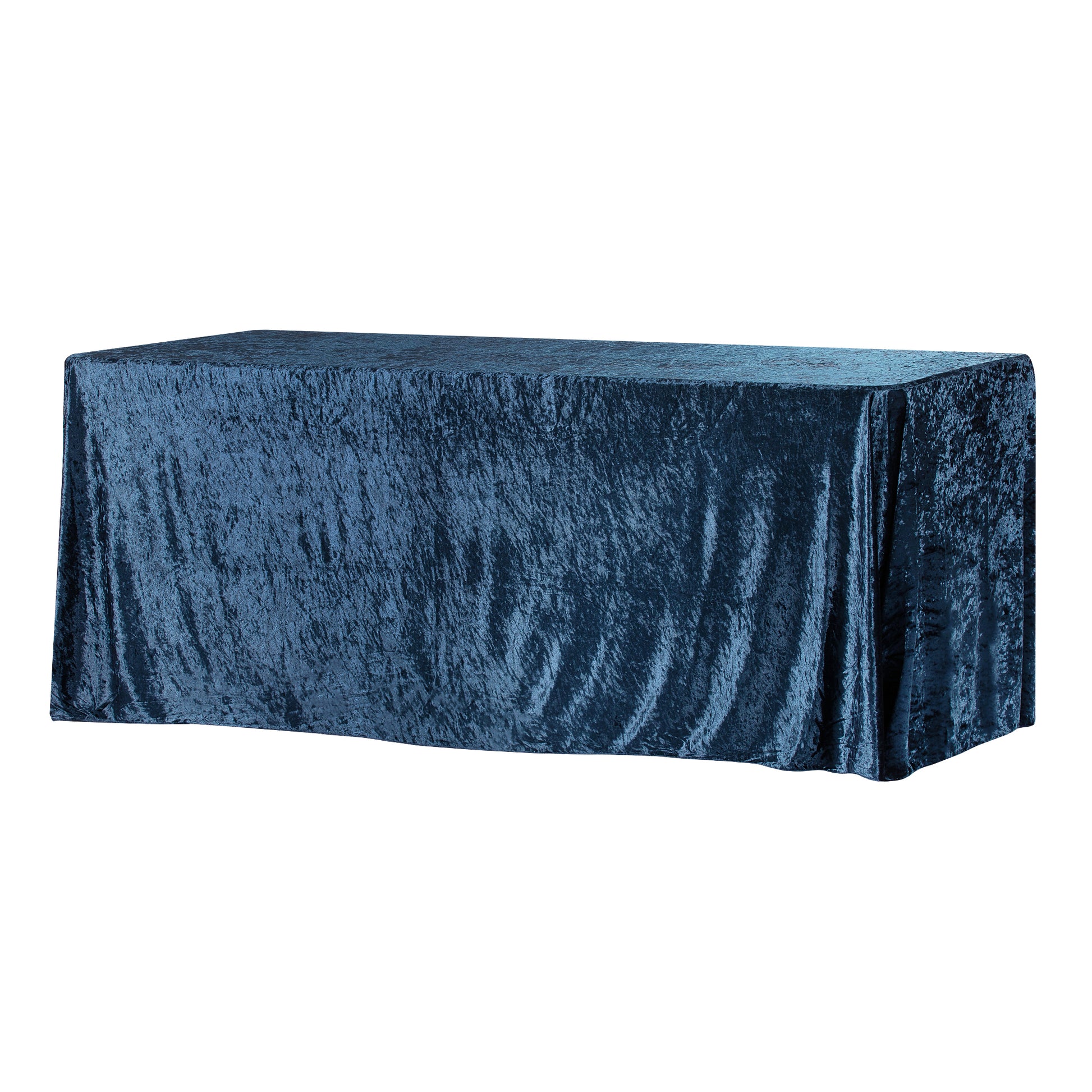 Velvet 90"x156" Rectangular Tablecloth - Navy Blue - CV Linens