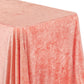 Velvet 90"x132" Rectangular Tablecloth - Coral - CV Linens
