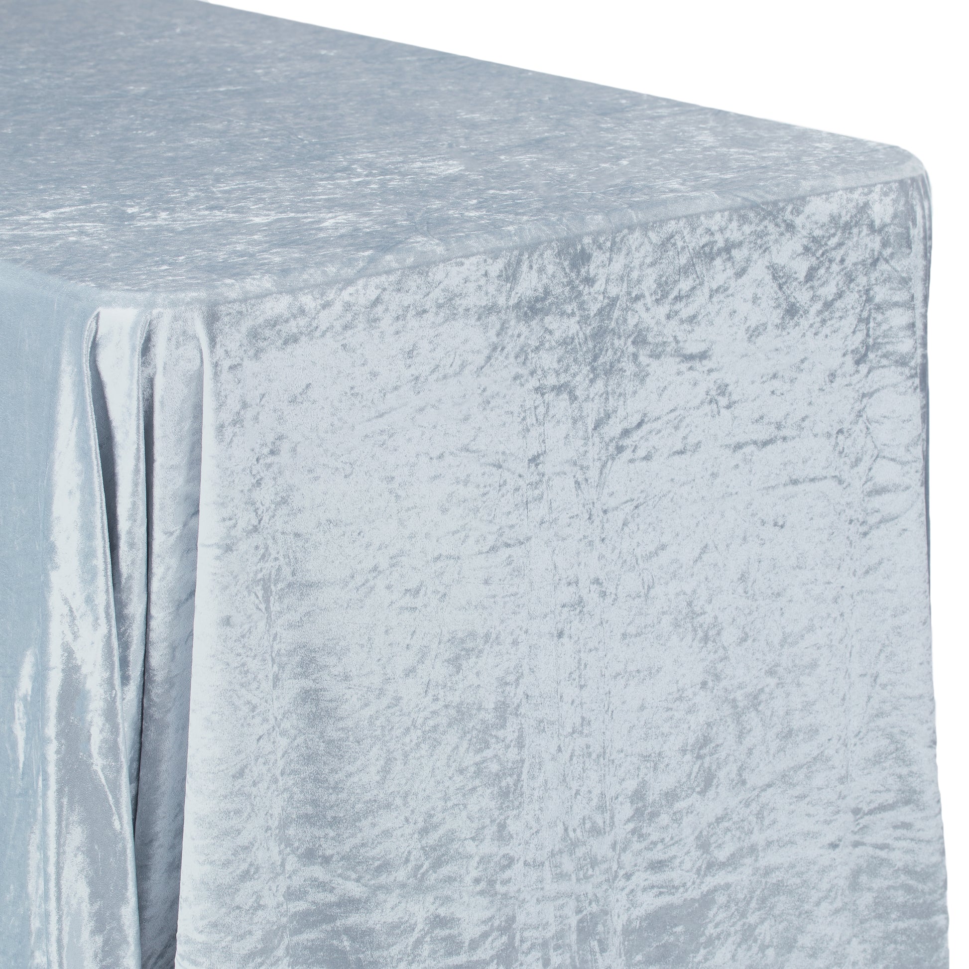 Velvet 90"x132" Rectangular Tablecloth - Dusty Blue - CV Linens