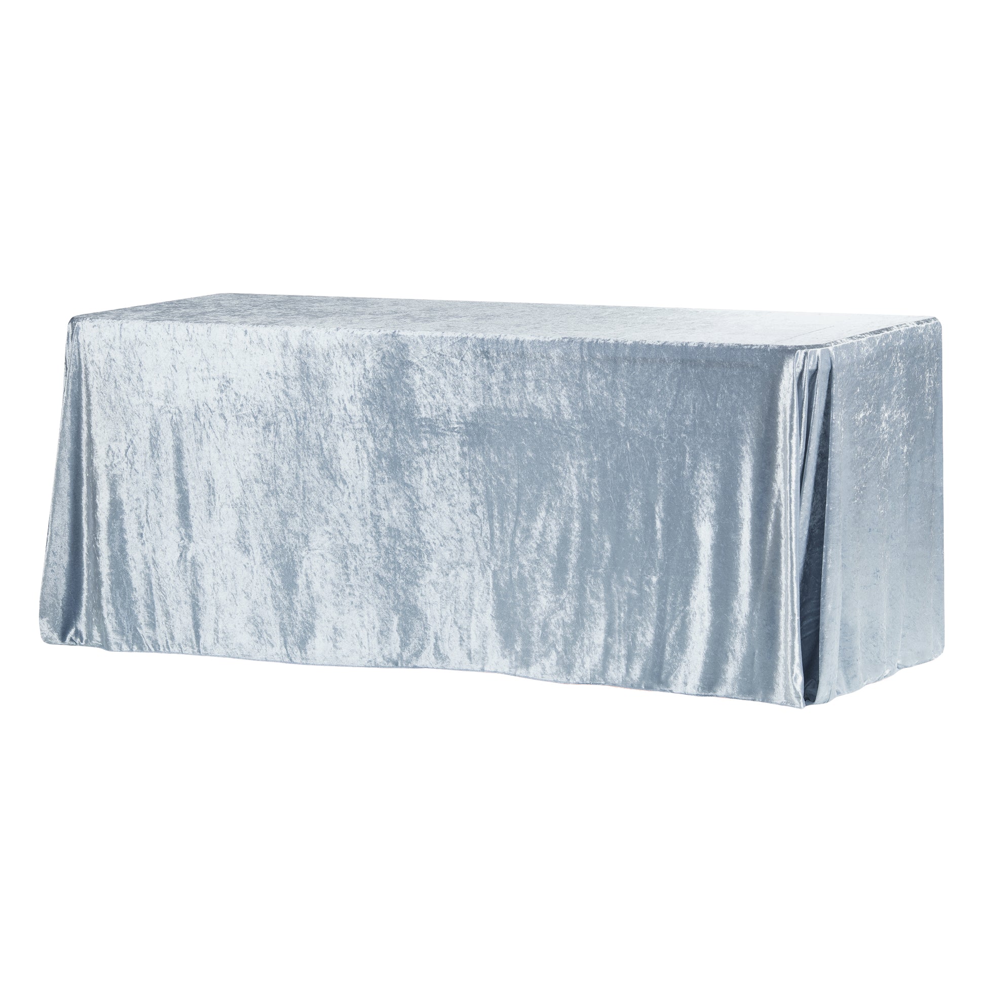 Velvet 90"x156" Rectangular Tablecloth - Dusty Blue - CV Linens