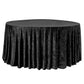 Velvet 120" Round Tablecloth - Black - CV Linens