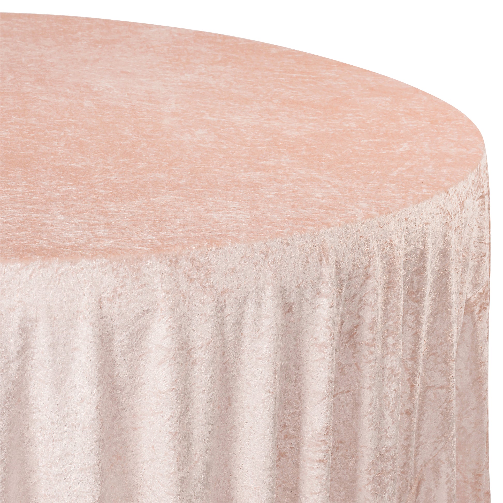 Velvet 120" Round Tablecloth - Blush/Rose Gold - CV Linens