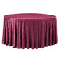 Velvet 120" Round Tablecloth - Burgundy - CV Linens