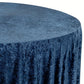 Velvet 132" Round Tablecloth - Navy Blue - CV Linens