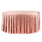 Velvet 120" Round Tablecloth - Cinnamon Rose - CV Linens