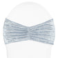 Velvet Ruffle Stretch Chair Band - Dusty Blue - CV Linens