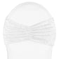 Velvet Ruffle Stretch Chair Band - White - CV Linens