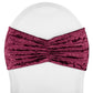 Velvet Ruffle Stretch Chair Band - Burgundy - CV Linens