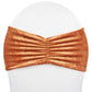 Velvet Ruffle Stretch Chair Band - Rust - CV Linens