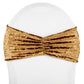 Velvet Ruffle Stretch Chair Band - Mustard Gold - CV Linens