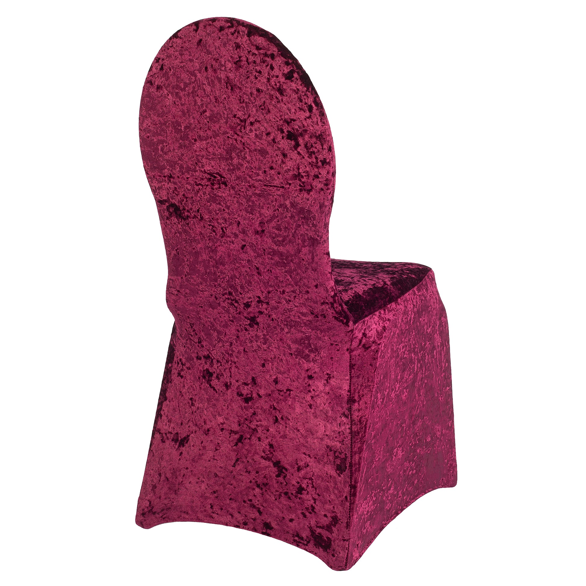 Velvet Stretch Spandex Banquet Chair Cover - Burgundy - CV Linens