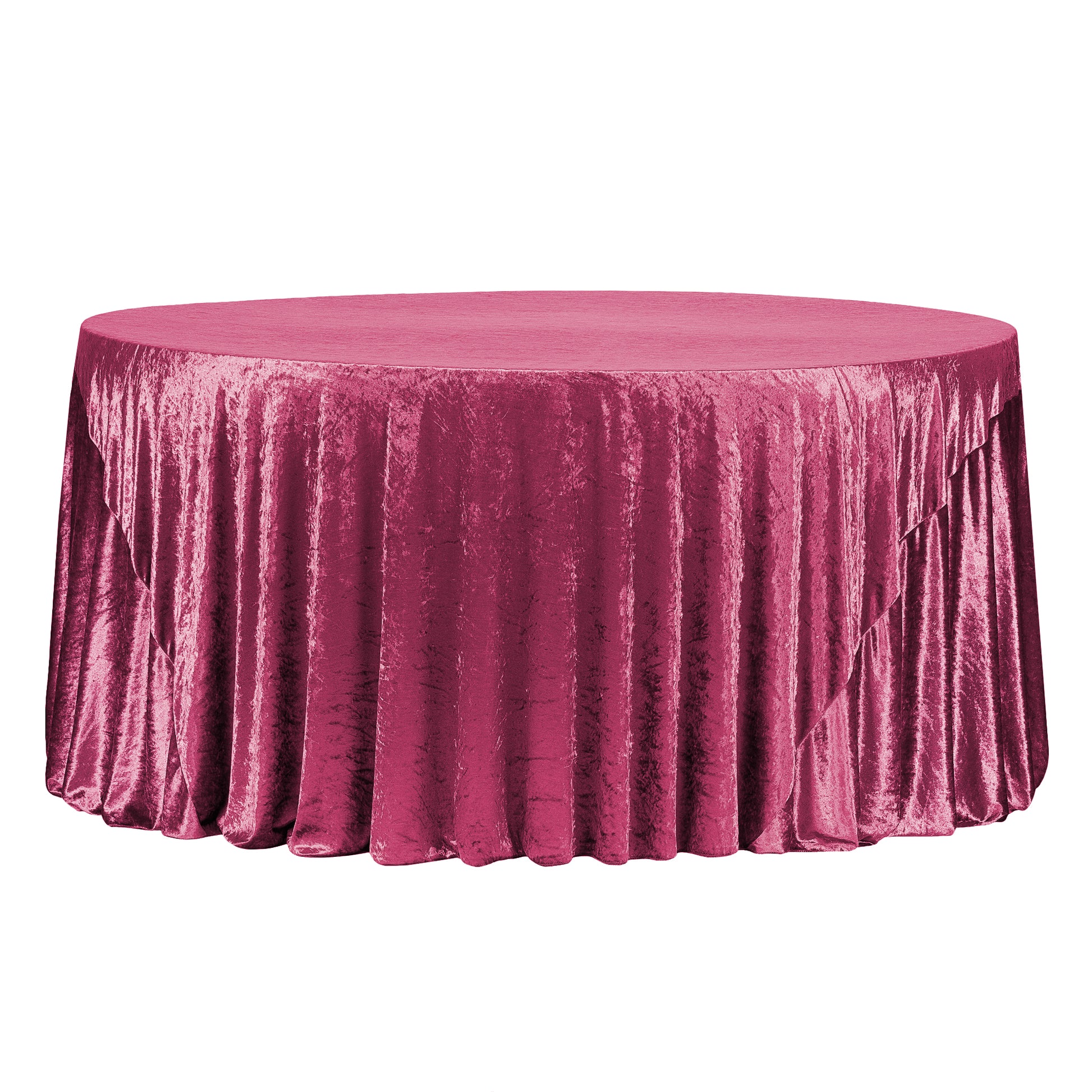 Velvet 120" Round Tablecloth - Mulberry - CV Linens