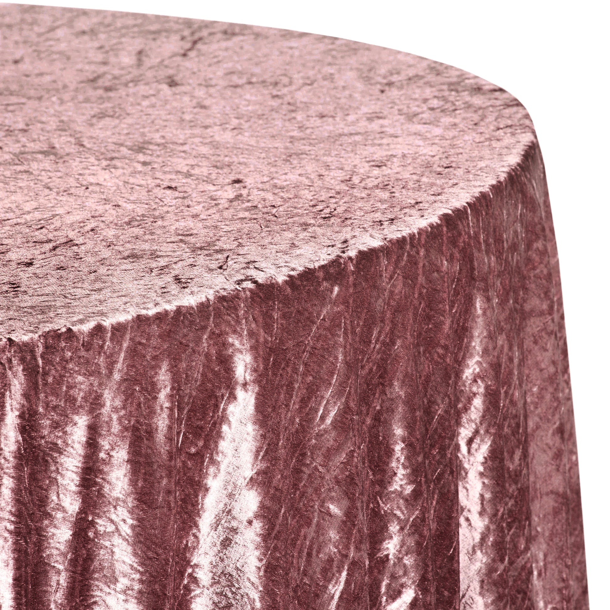 Velvet 120" Round Tablecloth - Dark Dusty Rose/Mauve - CV Linens