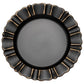 Waved Scalloped Acrylic 13" Charger Plate - Black & Gold - CV Linens
