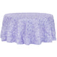 Wedding Rosette SATIN 120" Round Tablecloth - Lavender - CV Linens