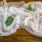 White Cheesecloth Table Runner 