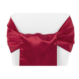 Wide Satin Chair Sash - Apple Red