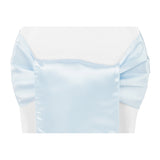 Wide Satin Chair Sash - Baby Blue