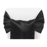 Wide Satin Chair Sash - Black