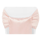 Wide Satin Chair Sash - Blush/Rose Gold