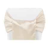 Wide Satin Chair Sash - Champagne