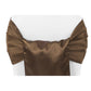 Wide Satin Chair Sash - Chocolate Brown - CV Linens