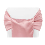 Wide Satin Chair Sash - Dusty Rose/Mauve