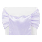 Wide Satin Chair Sash - Lavender