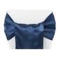 Wide Satin Chair Sash - Navy Blue - CV Linens