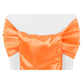 Wide Satin Chair Sash - Orange - CV Linens