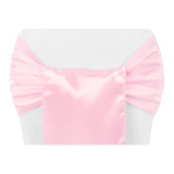 Wide Satin Chair Sash - Medium Pink