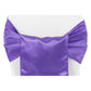 Wide Satin Chair Sash - Purple - CV Linens