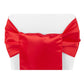 Wide Satin Chair Sash - Red - CV Linens