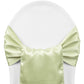 Wide Satin Chair Sash - Sage Green - CV Linens