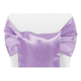 Wide Satin Chair Sash - Victorian Lilac/Wisteria
