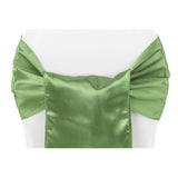 Wide Satin Chair Sash - Willow Green