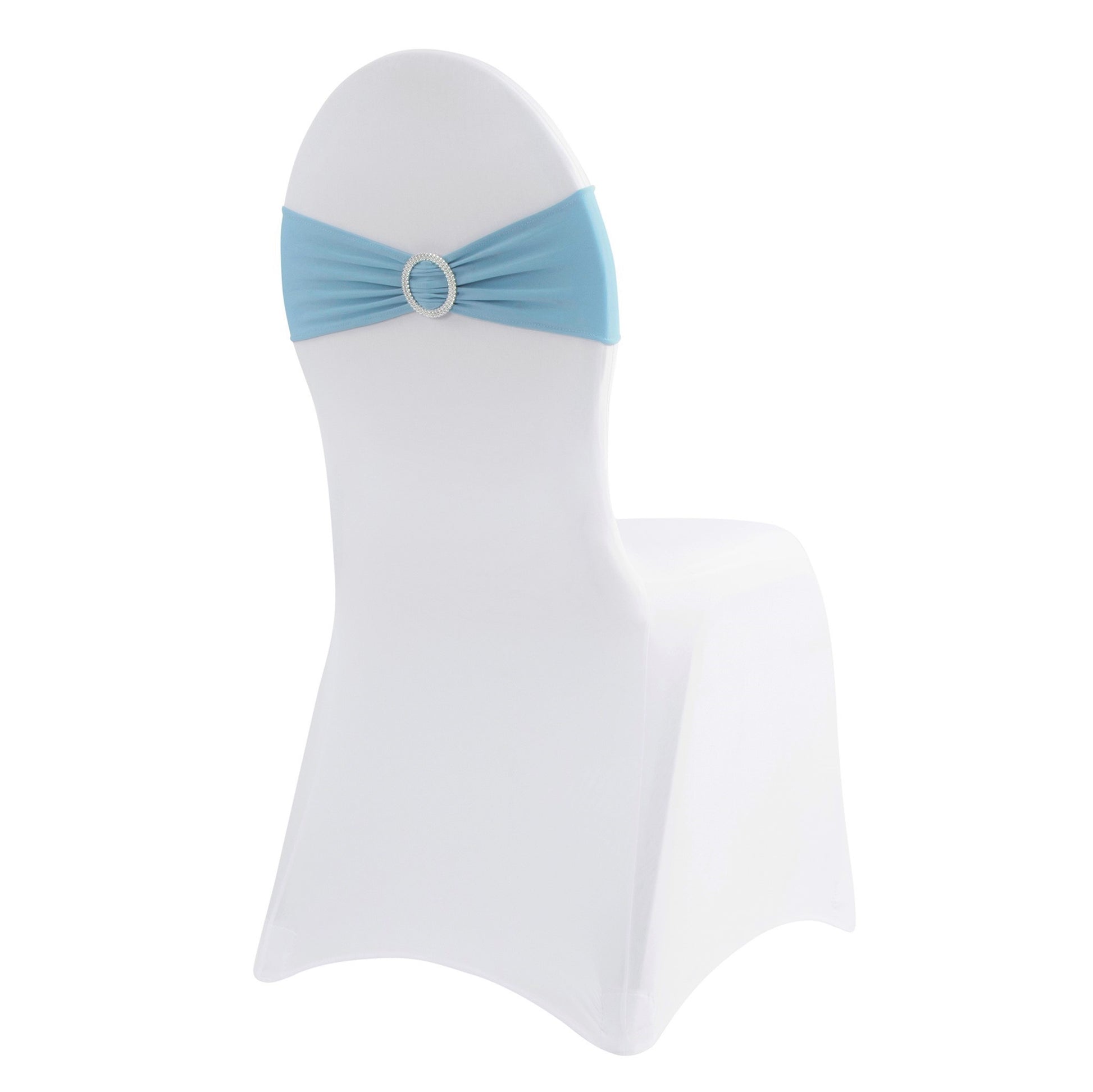 Buckle Spandex Stretch Chair Band - Baby Blue