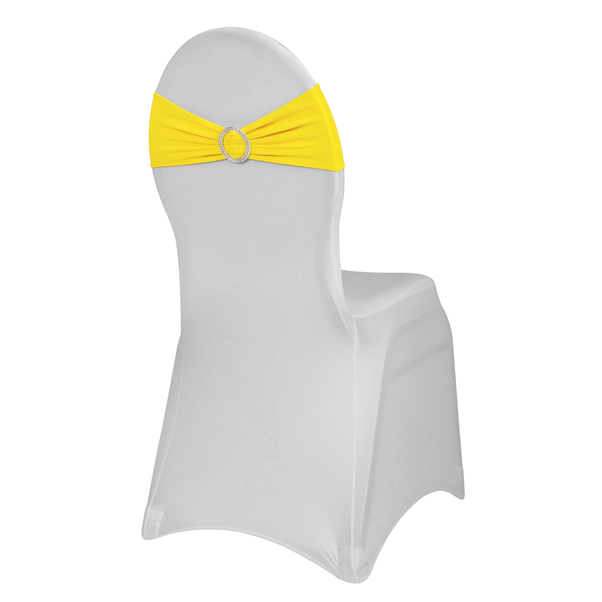 Buckle Spandex Stretch Chair Band - Bright Yellow