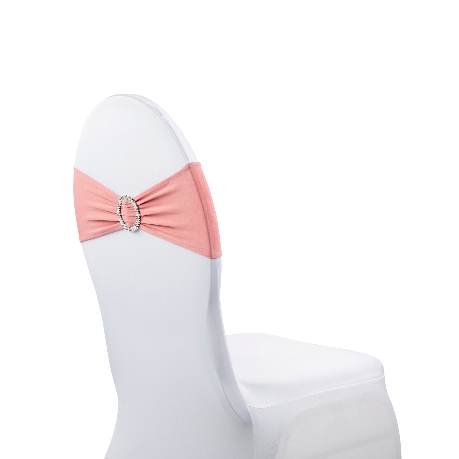 Buckle Spandex Stretch Chair Band - Dusty Rose/Mauve